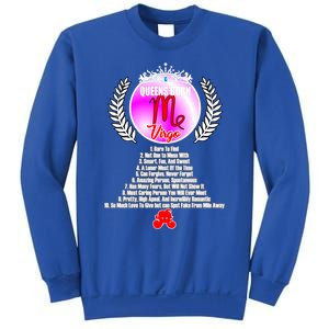 Queen Born As Virgo Funny Virgo Queen Zodiac Birthday Gift Sweatshirt