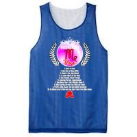 Queen Born As Virgo Funny Virgo Queen Zodiac Birthday Gift Mesh Reversible Basketball Jersey Tank