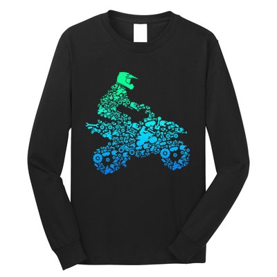 Quad Biker Atv 4 Wheeler Funny Quad Gift Long Sleeve Shirt