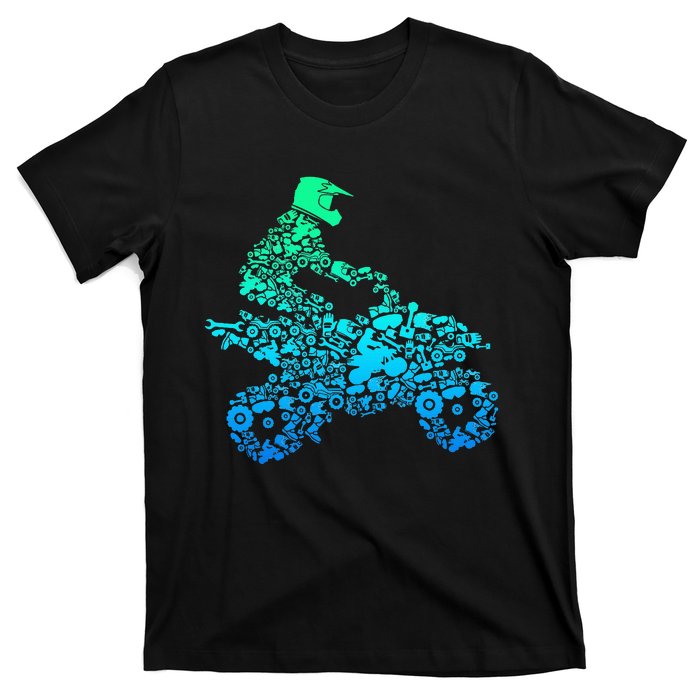 Quad Biker Atv 4 Wheeler Funny Quad Gift T-Shirt