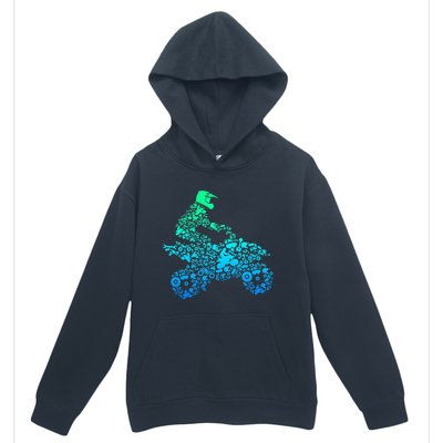 Quad Biker Atv 4 Wheeler Funny Quad Gift Urban Pullover Hoodie