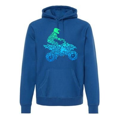 Quad Biker Atv 4 Wheeler Funny Quad Gift And Great Gift Premium Hoodie