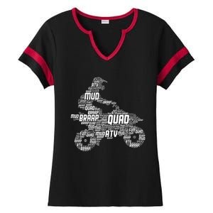 Quad Biker Atv 4 Wheeler Funny Quad Ladies Halftime Notch Neck Tee