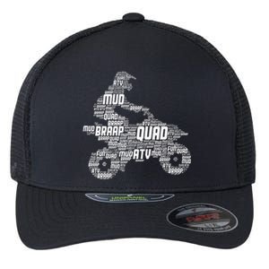 Quad Biker Atv 4 Wheeler Funny Quad Flexfit Unipanel Trucker Cap