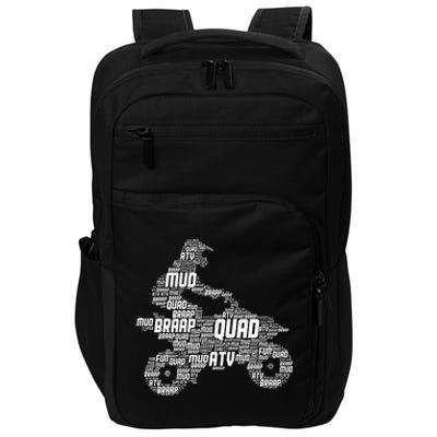 Quad Biker Atv 4 Wheeler Funny Quad Impact Tech Backpack