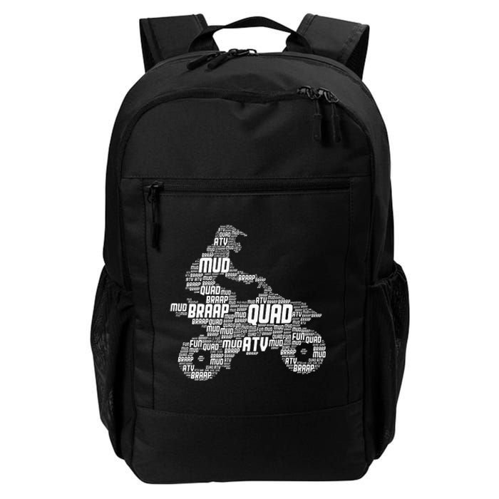 Quad Biker Atv 4 Wheeler Funny Quad Daily Commute Backpack