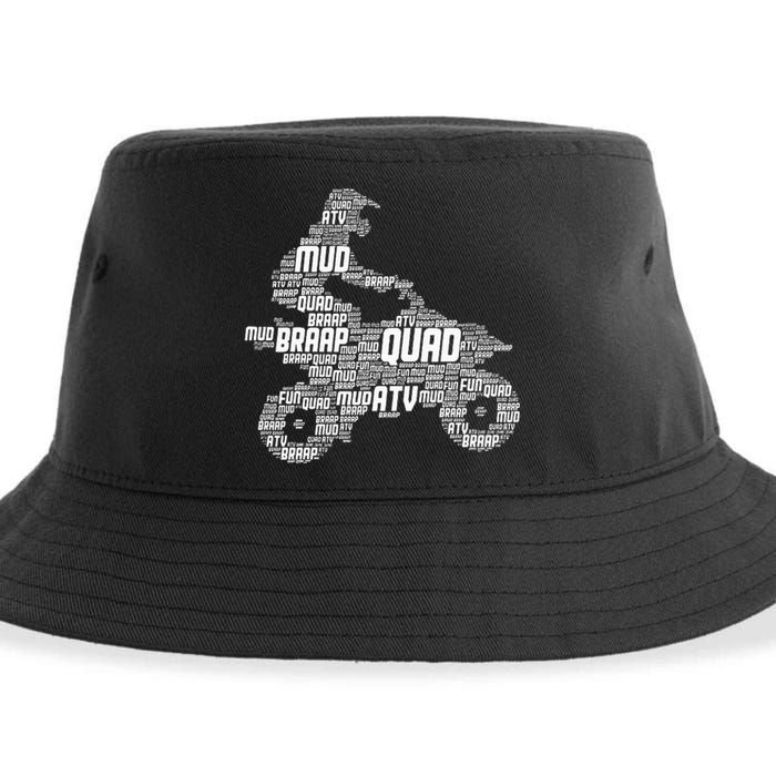 Quad Biker Atv 4 Wheeler Funny Quad Sustainable Bucket Hat