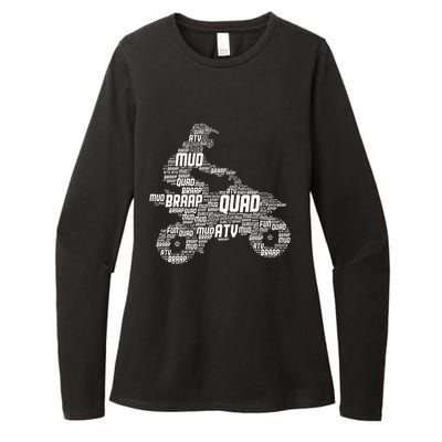 Quad Biker Atv 4 Wheeler Funny Quad Womens CVC Long Sleeve Shirt