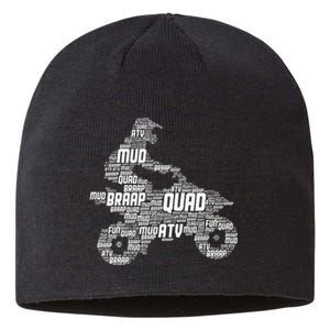 Quad Biker Atv 4 Wheeler Funny Quad Sustainable Beanie