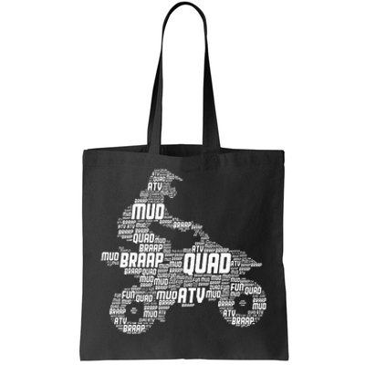 Quad Biker Atv 4 Wheeler Funny Quad Tote Bag