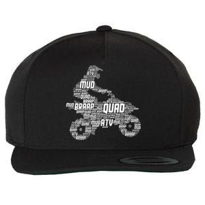 Quad Biker Atv 4 Wheeler Funny Quad Wool Snapback Cap