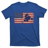 Quad Biker America Flag Gift Atv Four Wheeler Quad Bike Gift T-Shirt