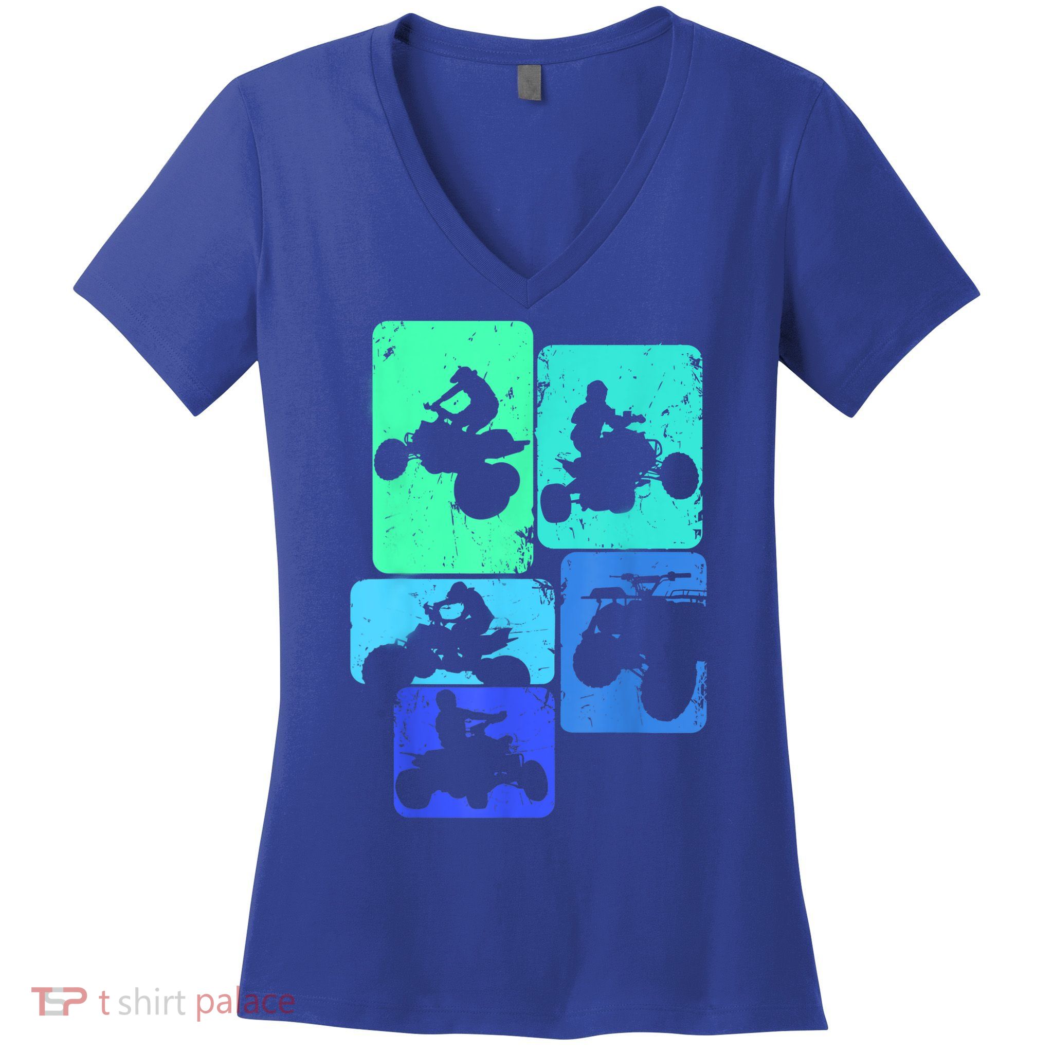 Quad Biker ATV 4 Wheeler Quad Boys Women's V-Neck T-Shirt