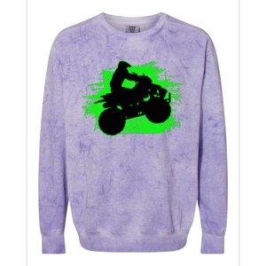 Quad Bike Atv Gift Colorblast Crewneck Sweatshirt