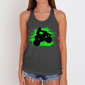 Quad Bike Atv Gift Women's Knotted Racerback Tank