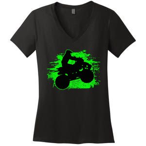 Quad Bike Atv Gift Women's V-Neck T-Shirt