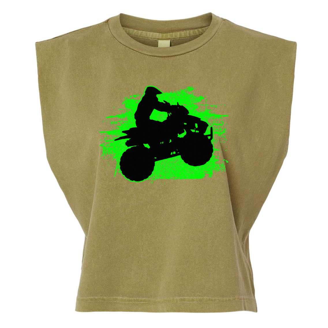 Quad Bike Atv Gift Garment-Dyed Women's Muscle Tee
