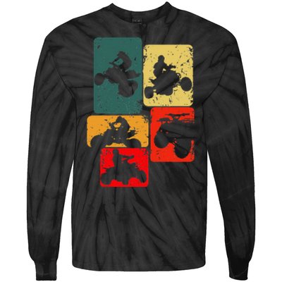 Quad Biker Atv 4 Wheeler Quad Tie-Dye Long Sleeve Shirt