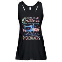 Quilting Blessed Are The Quilters Called Piecemakers Ladies Essential Flowy Tank