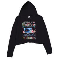 Quilting Blessed Are The Quilters Called Piecemakers Crop Fleece Hoodie