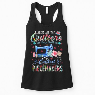 Quilting Blessed Are The Quilters Called Piecemakers Womens Tank Top