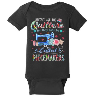 Quilting Blessed Are The Quilters Called Piecemakers Baby Bodysuit