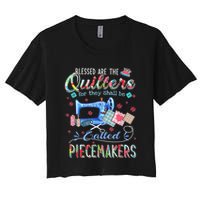 Quilting Blessed Are The Quilters Called Piecemakers Crop Top