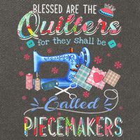 Quilting Blessed Are The Quilters Called Piecemakers Cotton Canvas Backpack