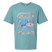 Quilting Blessed Are The Quilters Called Piecemakers Sueded Cloud Jersey T-Shirt