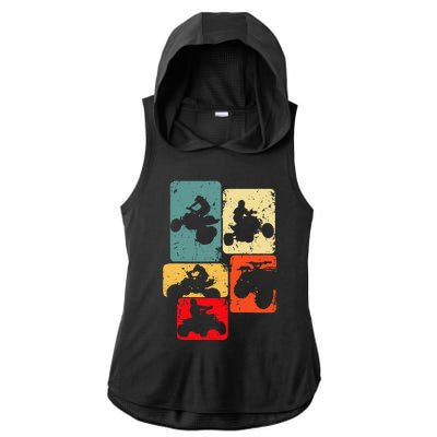 Quad Biker ATV 4 Wheeler Quad Men Kids Ladies PosiCharge Tri-Blend Wicking Draft Hoodie Tank