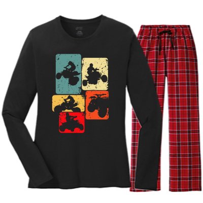 Quad Biker ATV 4 Wheeler Quad Men Kids Women's Long Sleeve Flannel Pajama Set 