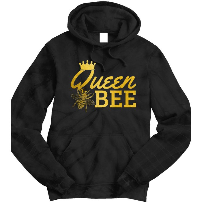 Queen Bee Beekeeper Beekeeping Vintage Funny Cute Girls Bee Tie Dye Hoodie