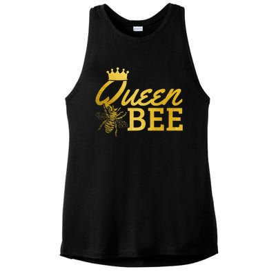 Queen Bee Beekeeper Beekeeping Vintage Funny Cute Girls Bee Ladies PosiCharge Tri-Blend Wicking Tank