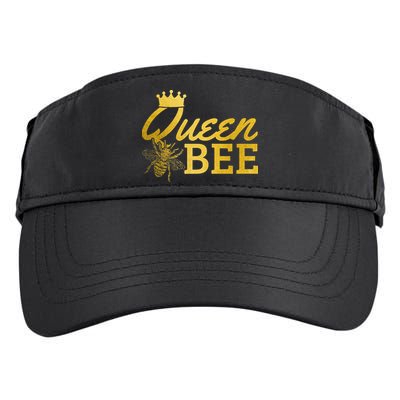 Queen Bee Beekeeper Beekeeping Vintage Funny Cute Girls Bee Adult Drive Performance Visor