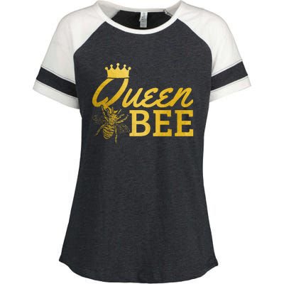 Queen Bee Beekeeper Beekeeping Vintage Funny Cute Girls Bee Enza Ladies Jersey Colorblock Tee