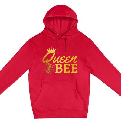 Queen Bee Beekeeper Beekeeping Vintage Funny Cute Girls Bee Premium Pullover Hoodie