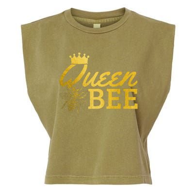 Queen Bee Beekeeper Beekeeping Vintage Funny Cute Girls Bee Garment-Dyed Women's Muscle Tee