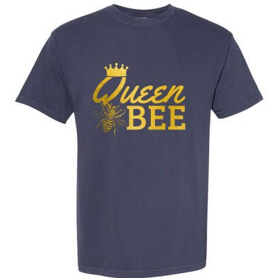 Queen Bee Beekeeper Beekeeping Vintage Funny Cute Girls Bee Garment-Dyed Heavyweight T-Shirt