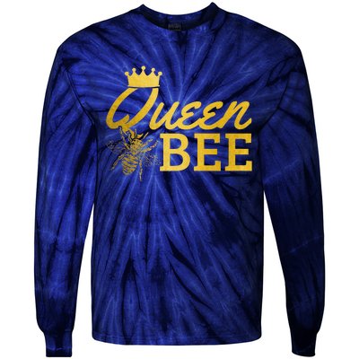 Queen Bee Beekeeper Beekeeping Vintage Funny Cute Girls Bee Tie-Dye Long Sleeve Shirt