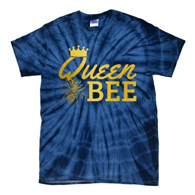 Queen Bee Beekeeper Beekeeping Vintage Funny Cute Girls Bee Tie-Dye T-Shirt