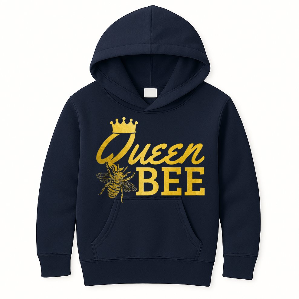 Queen Bee Beekeeper Beekeeping Vintage Funny Cute Girls Bee Kids Hoodie