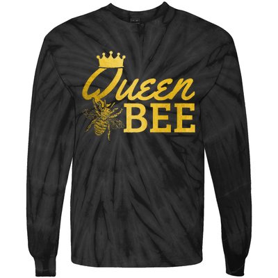 Queen Bee Beekeeper Beekeeping Vintage Funny Cute Tie-Dye Long Sleeve Shirt