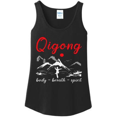 Qigong Body Breath Spirit Chinese Exercises Meditation Ladies Essential Tank