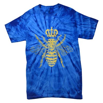 Queen Bee Beekeeper Beekeeping Vintage Funny Cute Bee Tie-Dye T-Shirt
