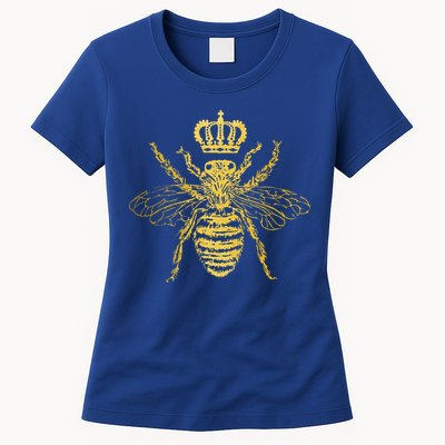 Queen Bee Beekeeper Beekeeping Vintage Funny Cute Bee Womens T-Shirt