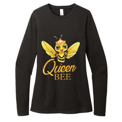 Queen Bee Crown Women Honey Bee Hive Beekeeping Womens CVC Long Sleeve Shirt