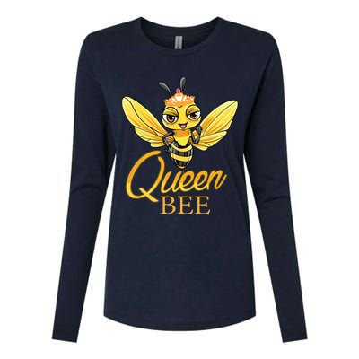 Queen Bee Crown Women Honey Bee Hive Beekeeping Womens Cotton Relaxed Long Sleeve T-Shirt