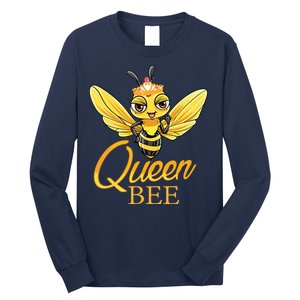 Queen Bee Crown Women Honey Bee Hive Beekeeping Long Sleeve Shirt