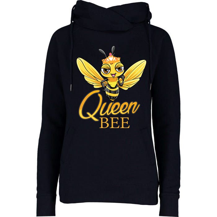 Queen Bee Crown Women Honey Bee Hive Beekeeping Womens Funnel Neck Pullover Hood