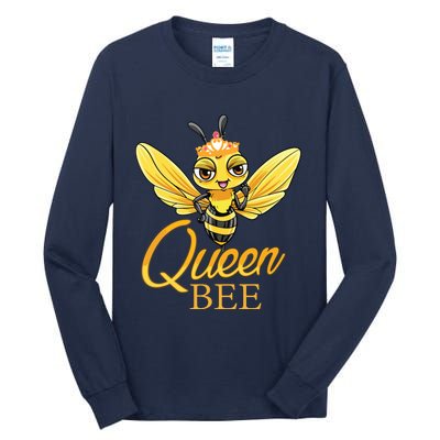 Queen Bee Crown Women Honey Bee Hive Beekeeping Tall Long Sleeve T-Shirt